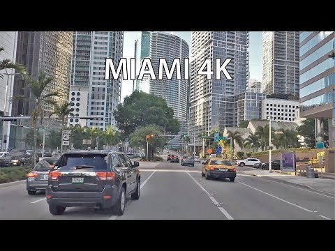 Driving Downtown - Miami Millionaires Row 4K - USA