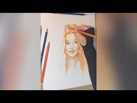Haare zeichnen und malen - Tutorial Aquarell und Buntstift