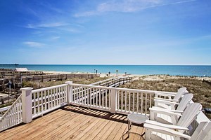 Kure Beach Vacation Rental | Oceanfront Escape | 4 Balconies, Beach Access, Walk to Kure Pier, Turtle Nesting Area! Dog Friendly |  Townhome Rental