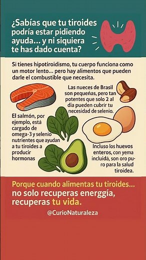 5 alimentos que tu tiroides te agradecerá #Hipotiroidismo #Tiroides #AlimentosSaludables #Nutricion
