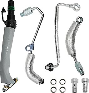 4PCS Turbo Oil Return Drain & Feed Line Kit - Fits 2011-2021 Chevy Cruze Sonic Trax, 2013-2021 Buick Encore 1.4L - Replaces 55587854, 55592600, 55568031, 55567067, 667-023, 625-829