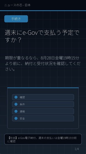 週末のe-Gov納付、いつまでに済ませる？ #Shorts
