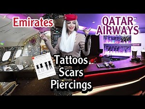 Scars, tattoos & piercings for Emirates & Qatar Airways cabin crew with declaration form