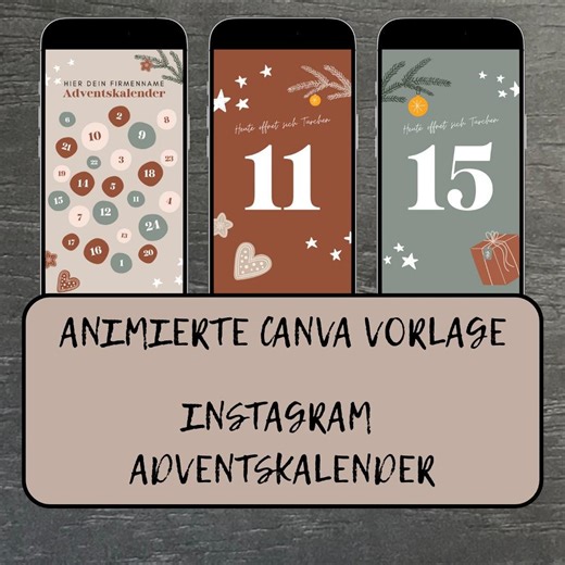 Animated Advent Calendar Canva Template for Instagram Story | 24 Doors Digital Marketing Set | Christmas Creator Tool - Etsy