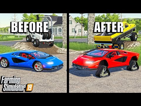 TURNING STOCK LAMBO INTO LIFTED MUDDING LAMBO ON TRACKS | (ROLEPLAY) FARMING SIMULATOR 2019