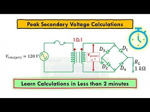 Full wave bridge rectifier Peak Secondary Voltage Calculations