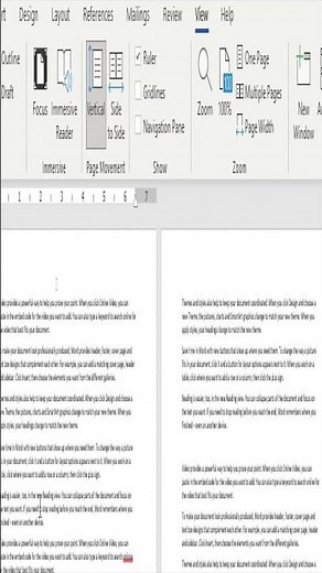 How to view multiple pages in MS Word Document | View Multiple Pages side by side in Word
