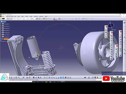 Suspension Assembly design with all part design tutorial on #CatiaV5