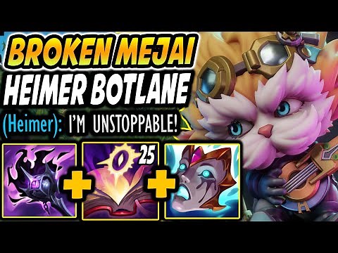 SO THIS IS HOW YOU REALLY PLAY HEIMERDINGER ADC! (MAX STACK MEJAIS ALL GAME)