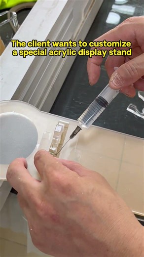 The client wants to customize a special acrylic display stand #acrylicdisplaystand #acrylicproduct