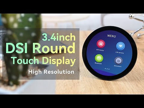 Waveshare 3.4inch DSI Round Touch Display, 800×800, IPS, 10-Point Touch, for Raspberry Pi 4B/3B+...