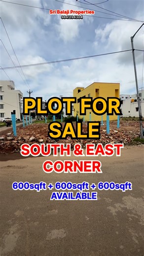 Sri Balaji Properties & construction on Instagram: "SOLD OUT! PLOT FOR SALE SOUTH & EAST CORNER 600sqft + 600sqft + 600sqft AVAILABLE Land for sale in Chennai Pallikaranai 1800 sqft south & east corner plot dimension 30x60 patta land price sqft reta 5000/- Contact:9841194304 #realestate #property #land #chennai #plot #realestateinvesting #luxuryrealestate #pallikaranai #propertyforsale #landforsale Realestate realestateinvestment realestatemarket Property propertyforsale luxuryrealestate landfor