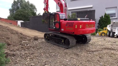 Mini Excavator And RC Truck Conquering Mud Challenges