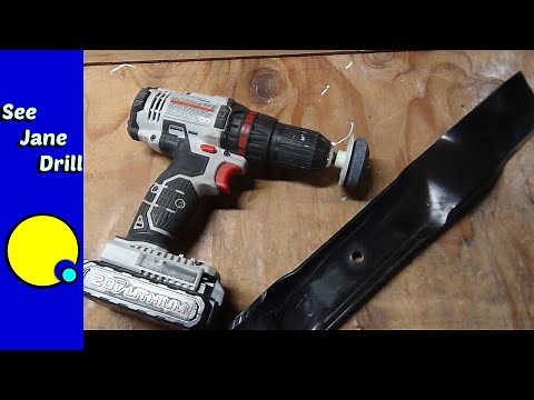 How to Sharpen a Lawnmower Blade with a Drill