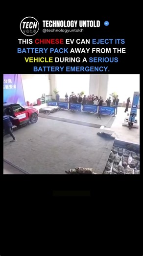 Chinese EV Demonstrates an Ejectable Battery Safety System #tech #shorts