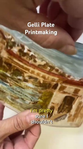 Gelli Plate Monotype | Dark Manner #gelliplateprinting