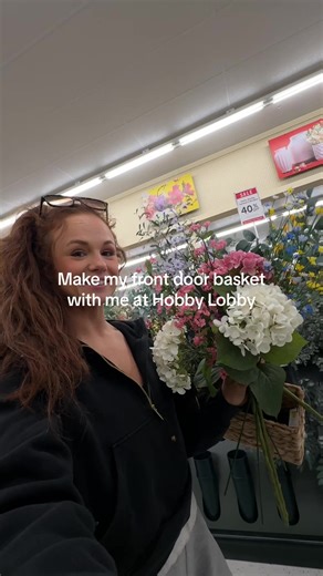 Spring Door Decor: Create a Floral Basket with Hobby Lobby