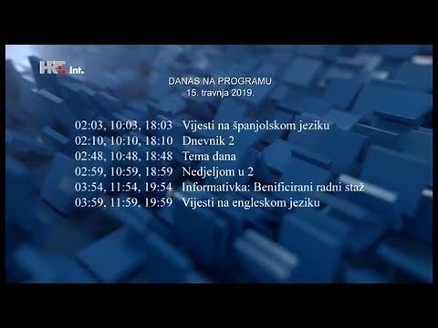 HRT Int. (HRT5) - početak programa u 18 sati