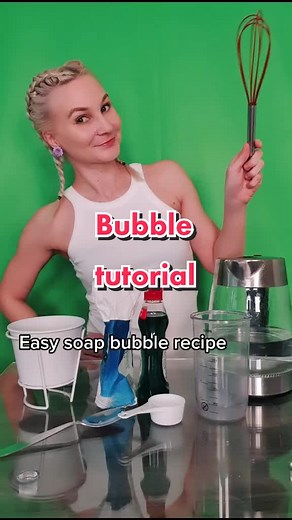 Easy Bubble Recipe and How to Blow a Bubble to Hand Tutorial