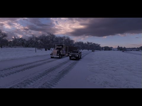 American Truck Simulator Episode 11 Winter drive from CO to KS