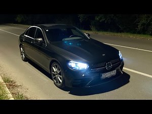 New MERCEDES E-CLASS 2021 (Facelift) - MULTIBEAM LED lights demonstration & test (E220 d)