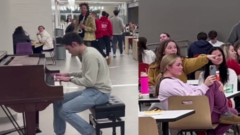 INSANE performance of Another Love in my college cafeteria