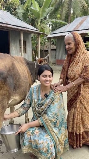#halo নিজের হাতে গরুর দুধ বানালাম 🙏🏻😱