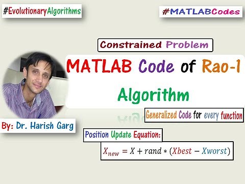 MATLAB Code of Rao-1 Algorithm