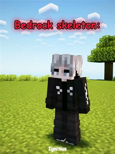java vs bedrock skeleton 🔥☠️