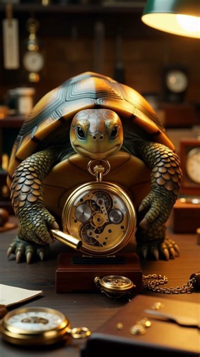 Mystery Turtle With Golden Clock ✨🐢⌚#new #trending #viral #shortsfeed