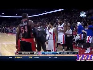 FULL Andre Drummond Hard Foul on James Johnson And Fight