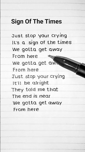 Sign Of The Times - Harry Styles (Lyrics)