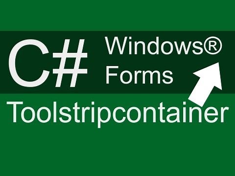 C#: Toolstripcontainer - Windows® Forms