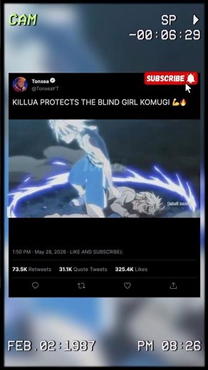 KILLUA SAVES THE BLIND GIRL WITH GODSPEED⚡️🙏😭