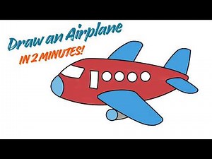 How to Draw an Airplane Step by Step ✈️ (Super Easy!) #easydrawing