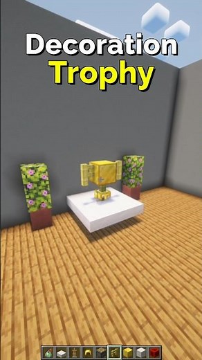 How to Make a Trophy in Minecraft – Easy Idea | CupSapling #minecraft #shorts #decoration