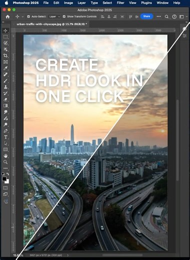 HDR Photo with one click in Photoshop #haupidesigns