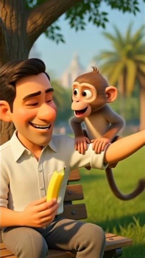 पार्क में बंदर की शरारत | Funny Animal Short”