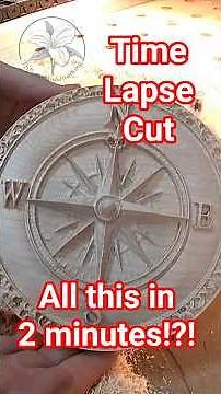 3D Compass Face on CNC | Start to Finish Time-Lapse Run