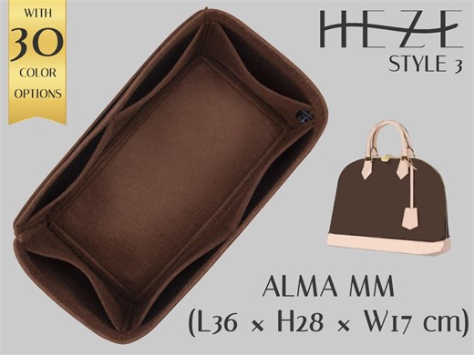 Insert de sac à main pour Alma MM : organiseur de sac à main en feutre - Design multipoches - Etsy France