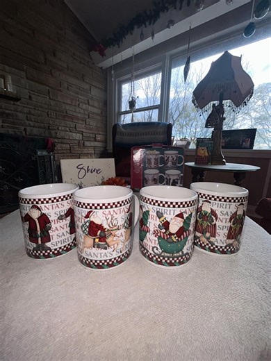 Debbie Mumm Christmas Mugs Vintage - Etsy