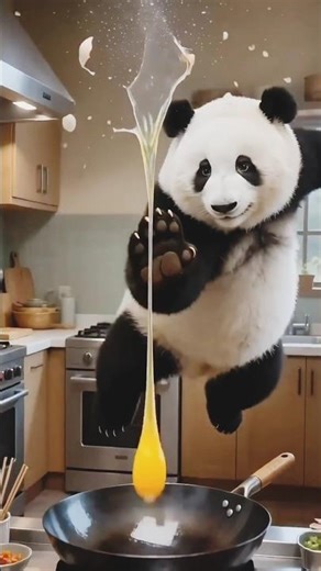 Panda Egg Art 🐼✨#motivation #ai