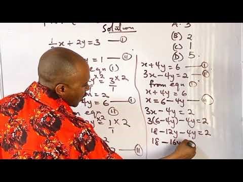 How to Solve Simultaneous Equation Involving Fractions.