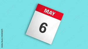 Calendar for May month with flips through days