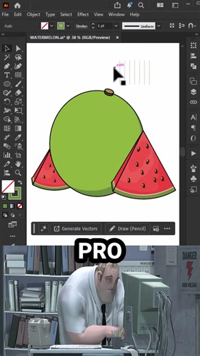 Beginner VS Pro — Illustrator 2026 #Design #Shorts