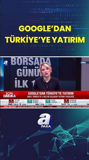 Google'dan Türkiye Yatırım: Türkiye'ye 2 Milyar Dolarlık Yatırım Yapacağız #shorts #sondakika