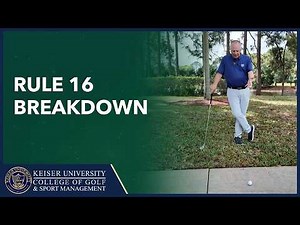 Rule 16 Breakdown Abnormal Course Conditions in Golf