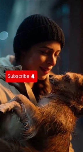 Man comes out and saves a homeless dog in the rain