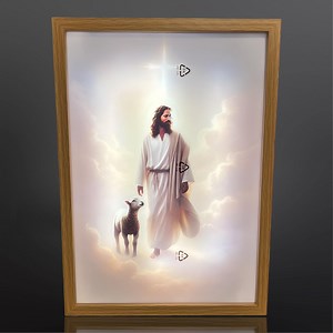 Illuminated Jesus Art Frames: Multiple Images | LED Religious Decor - Etsy