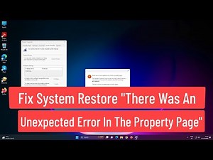 Fix System Restore "There Was an Unexpected Error In The Property Page" Code 0x81000202, 0x81000203